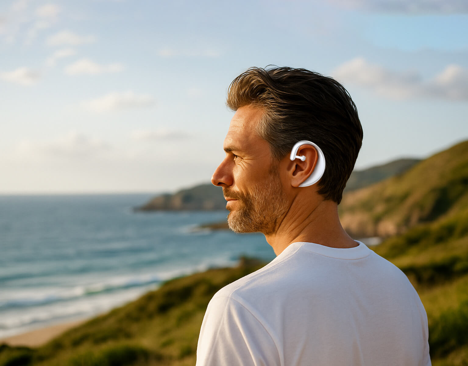 Man by the coast wearing Sona